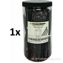 Cable de nylon corbata de color negro